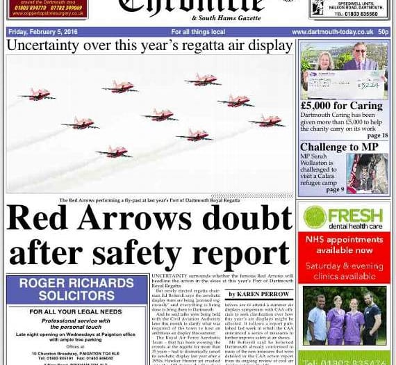 Today's Dartmouth Chronicle front page