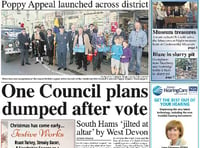 This week's Kingsbridge and Salcombe Gazette front page