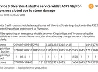 Shuttle bus will be operating while Slapton Line is closed