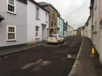 Road surfacing on Ebrington Street has reached an obstacle