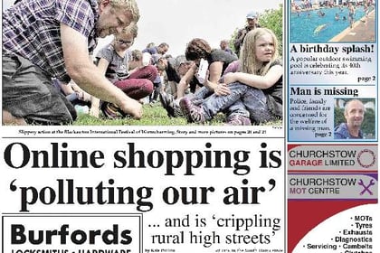 This week's Kingsbridge & Salcombe Gazette front page