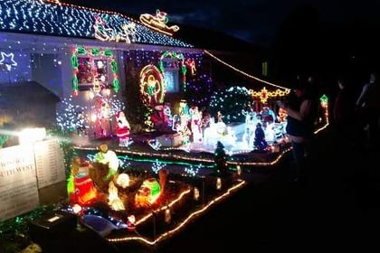 Churchstow will be bathed in charity Xmas lights again from Saturday