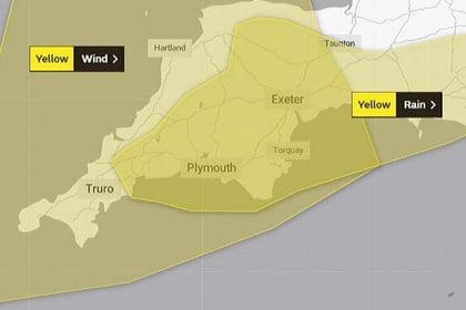 South Hams weather: Met Office issue yellow warnings for gale-force winds and heavy rain