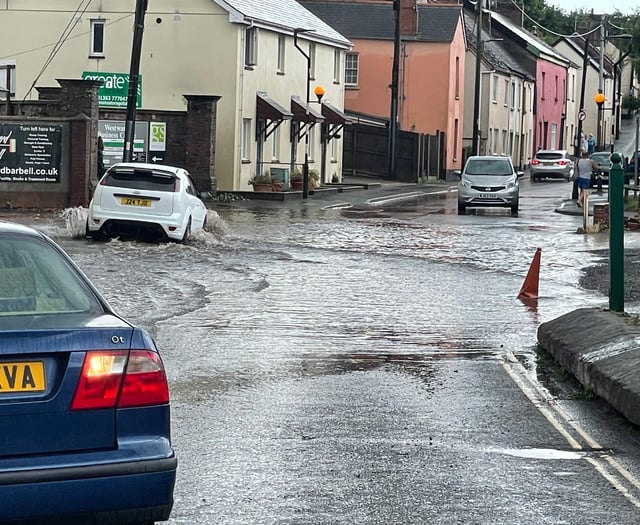 Sudden downpour floods homes and offices in Crediton