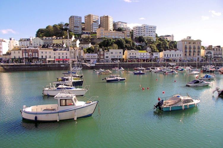 The incident happened at Ilsham Marine Drive, less than two miles from the town harbour (pictured)