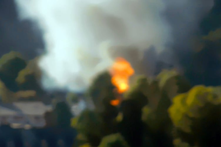 A SERIES of explosions rocked Totnes this evening, Monday, after a shed was destroyed in a fire.
Picture: Tony Dale (4-9-23)