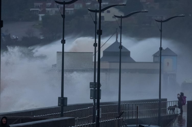 Storm Babet batters Teignmouth 