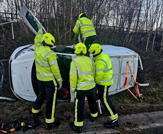 Car crash at Dean Prior  