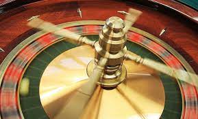 Spinning roulette wheel