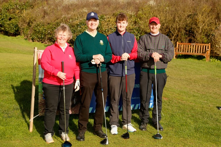 Thurlestone's 2024 captains, from left ladies captain Pam Adams, Jim Stewart, club captain, George Inch, juniors captain and Gary Keen, Seniors captain.