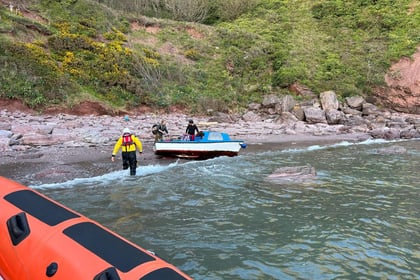 Two adults and two dogs rescued by Dart RNLI