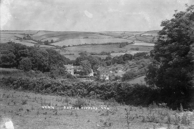 Venn, a small hamlet to south east of Aveton Gifford. On southern edge of water meadows leading to the Avon.