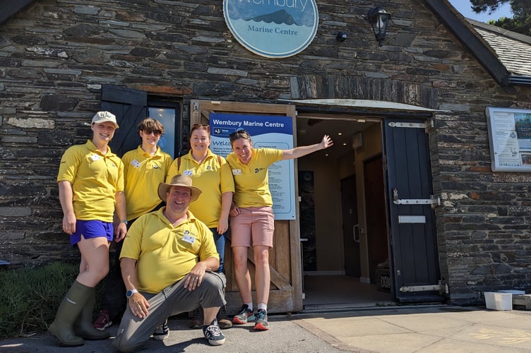 The Wembury Marine Centre team (2023) with Coral Smith pictured far right