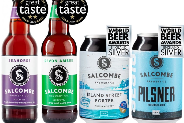 Salcombe Brewery Co. Award winners 