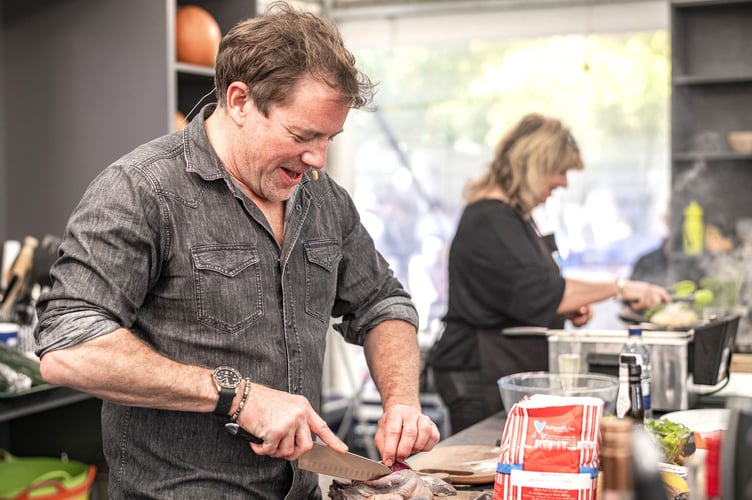 Saturday Kitchen’s Matt Tebbutt with chef and author Jane Baxter