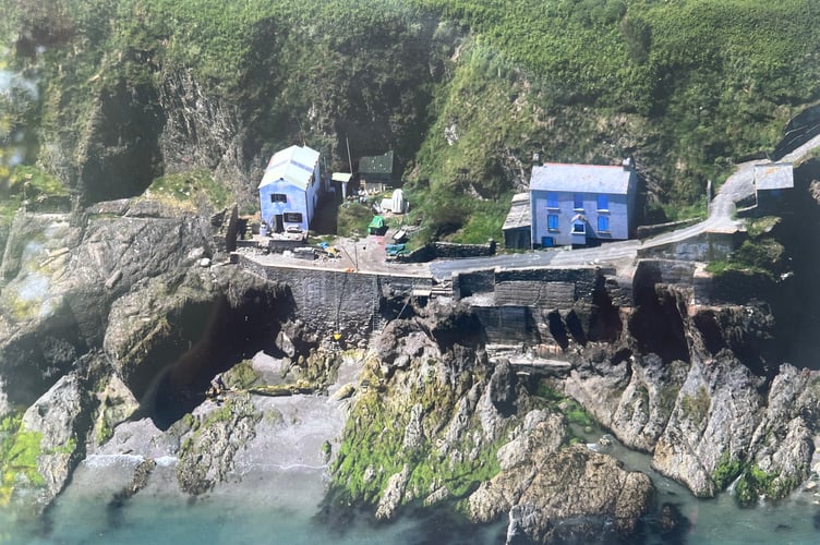 A drone photograph of Hallsands