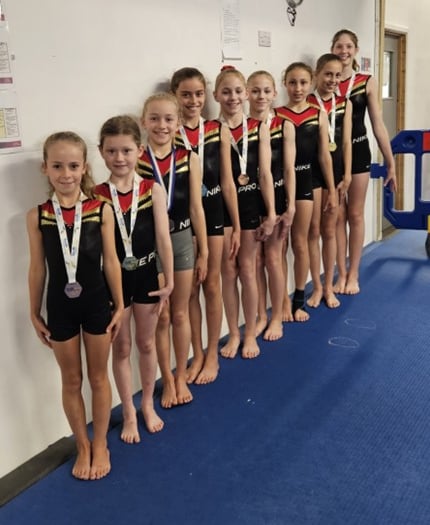 Medals galore for Kingsbridge gymnasts