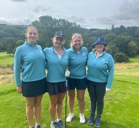 The U18 girls team of Martha Massingham and Susie Carr , against Ladies team ; Rosie Jago & Lorna Elliott