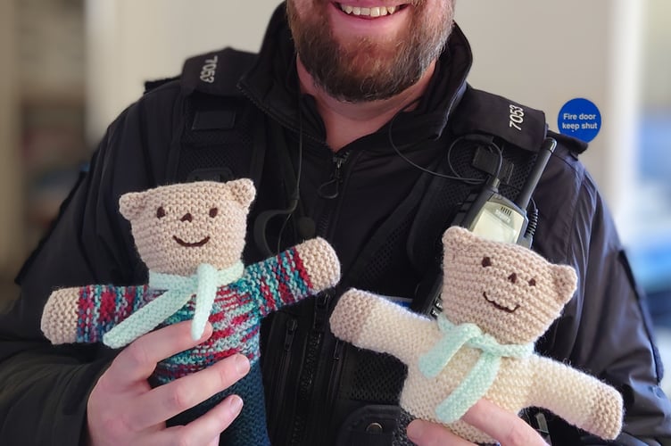 PC Simon Cooper with two Trauma Teds