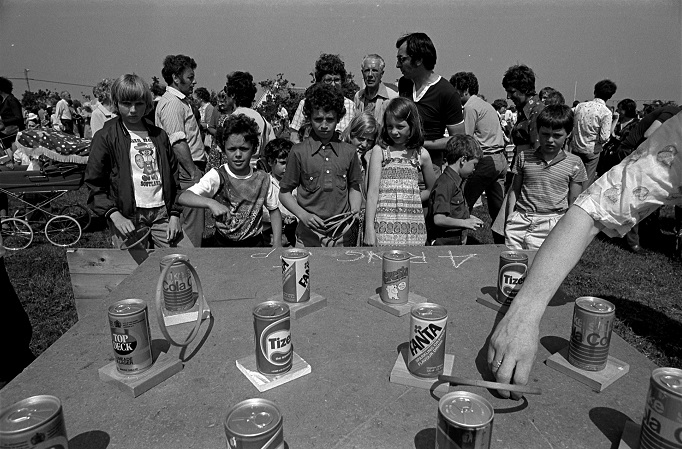 Malborough Carnival 1977/78. Hoopla stall.