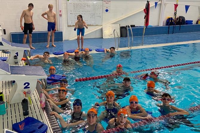 Kingsbridge Kingfishers training at Mount Kelly Swim Centre