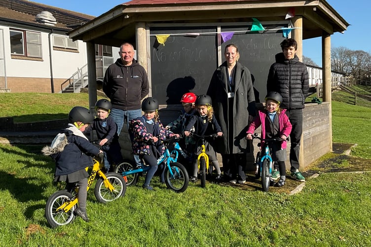 Children enjoying the bikes